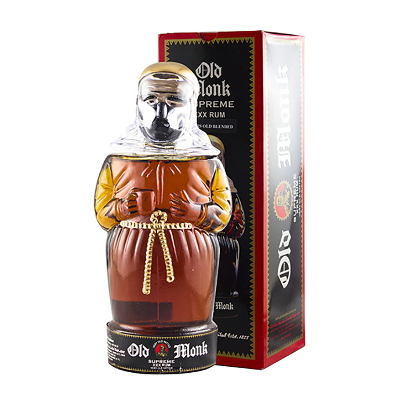 Old Monk Rum Supreme Rum aus Indien (Mönchsflasche)