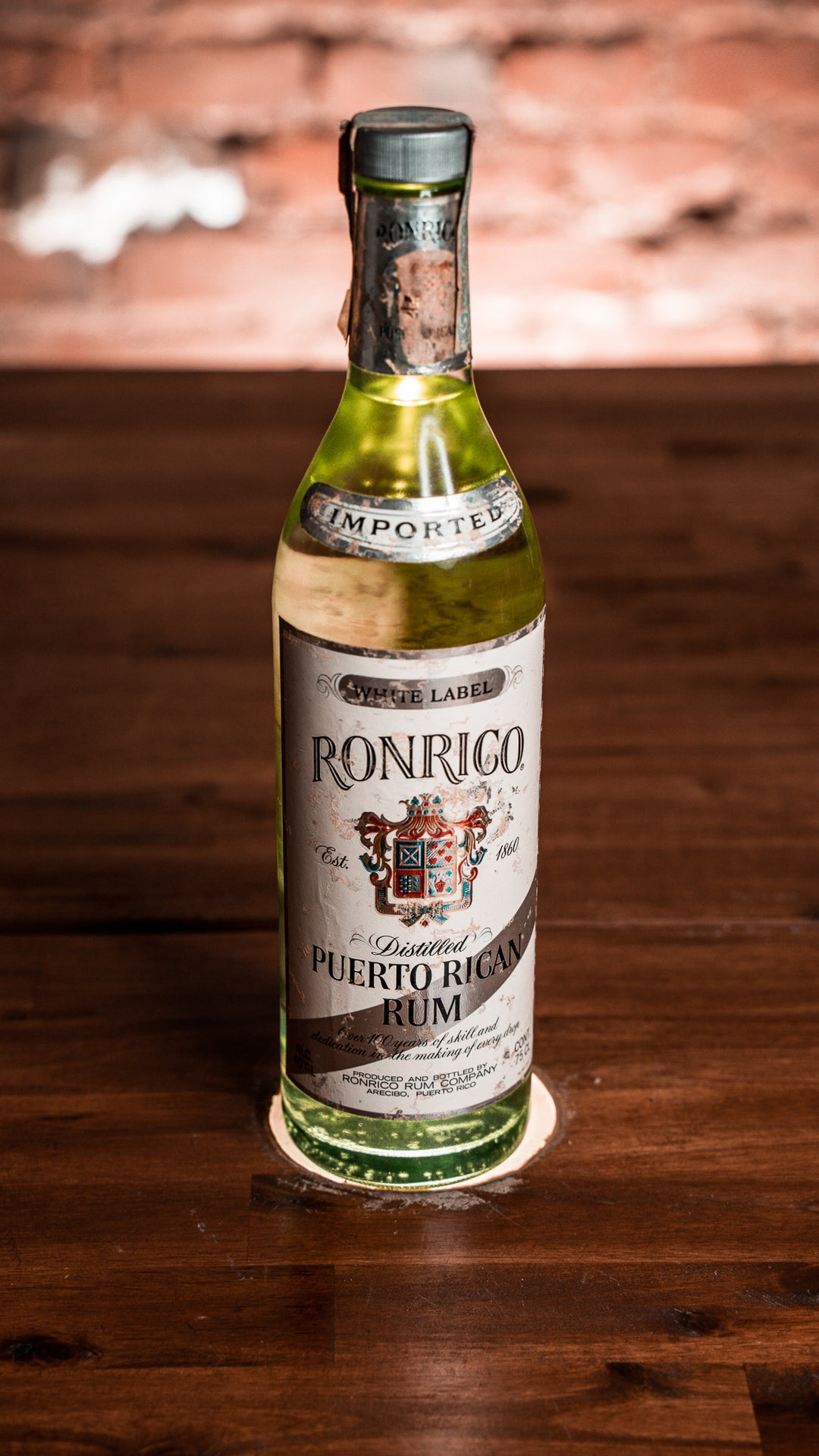 RonRico White Label Rum Vintage bottled  1970's 40% 0,75l - Spirituosengalerie
